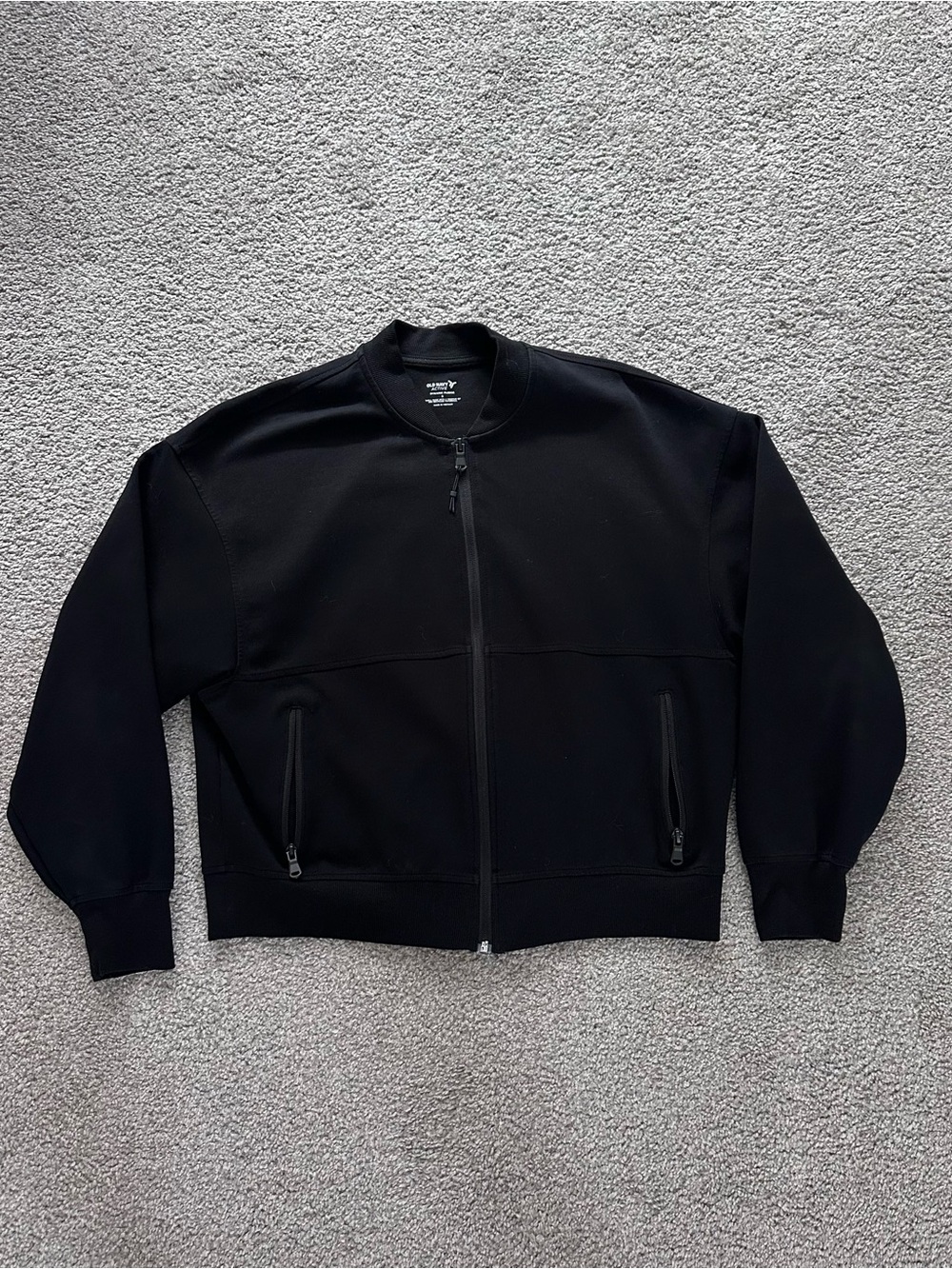 Old Navy Black Full-Zip Sweatshirt Jacket